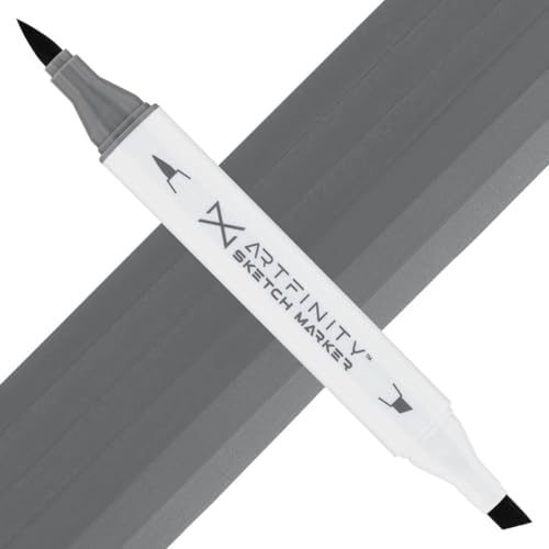 Artfinity Sketch Markers - Neutral Gray 6 NG6, Vibrant, Professional, Dye-Based Alcohol Markers for Artists, Drawing, Travel, & More