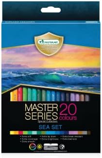 MASTERART Colored Pencils Master Series 20 Colors in Special Collection for Kids and Adults Coloring (SEA SET)