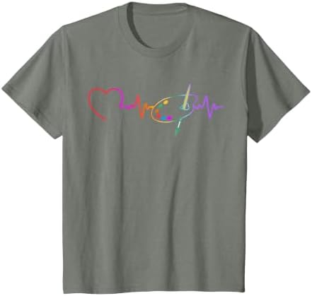 Funny Paint Palette Brush Artist Painter Art Teacher Men Kid T-Shirt