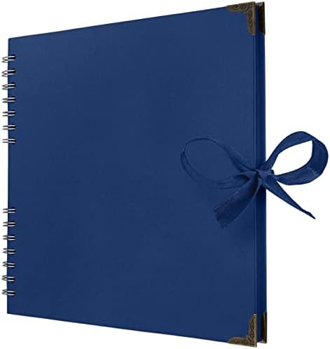 Bstorify 10 x 10 Inches Scrapbook Album 70 Pages Blue | Hardcover with Thick 200 GSM Kraft Paper, Ideal for Your Scrapbooking Albums, Art & Craft Projects (Blue, 10 x 10 Inch)