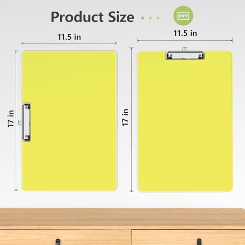 11 x 17 Extra Large Clipboard 2 Pack, Yellow Clip Board