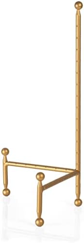 Red Co. Decorative Tripod Plate Stand and Art Holder Easel in Gold Finish - 14" h (Pack of 2)