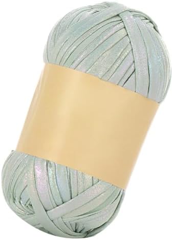 T-Shirt Yarn, Crochet Yarn for Beginner Crochet Bags/Basket/Coaster, Shiny