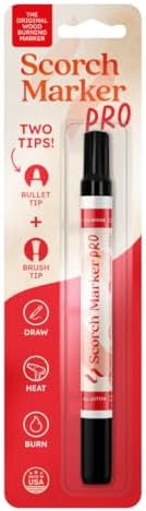 Scorch Marker Pro, The Original Heat Activated Wood Burning Marker, 2 Tips