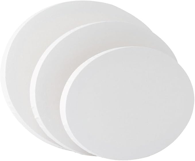 TRANSON 3 Sizes Oval Shaped Stretched Canvas Primed Ready for Painting