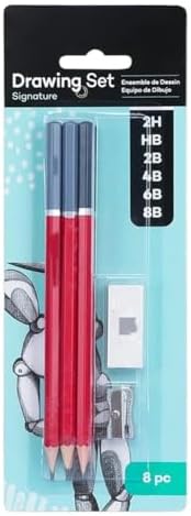 8 Pcs Sketch Tool Sketching Pencil Set Professional Art Supply,Including Sketch Pencils Blending Stumps and Other Tools for Beginners Artists