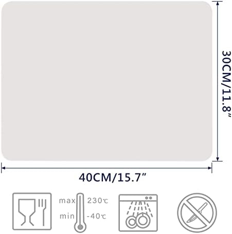 Gartful 2 Pack Silicone Crafting Mats, 15.7" x 11.8" Silicone Mat for Crafts, Large Heat Resistant Sheet for Jewelry Casting, Epoxy Resin, Painting, Counter Table Protector, Placemat, Nonslip, Beige