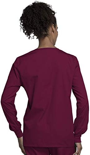 Cherokee WW Originals Scrubs Jacket for Women Snap Front 3 Pockets