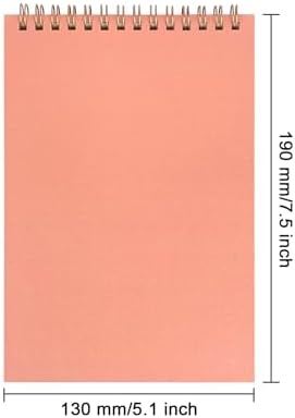 DSTELIN Upright Sketch Coil Notebooks, 2-Pack (Pink & Green), 7.5 x 5.1 Inches, Hardcover with 1150GSM Cardstock, 100 Pages / 50 Sheets, 100GSM Paper