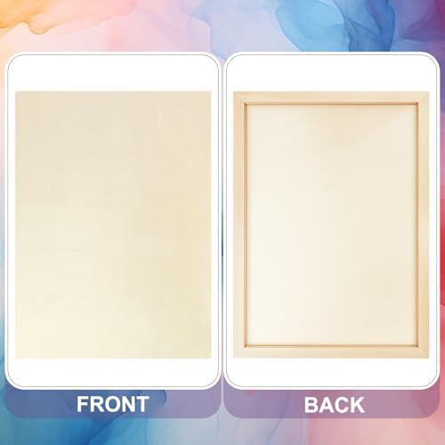 8 Pack Wood Canvas 10x14 Inch Wood Panels Smooth& Textured Pine Wood Boards for Oil Watercolor Art DIY Cratfs by Artists & Hobbyists