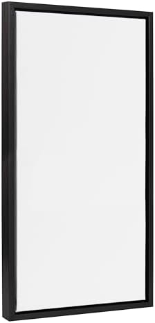 Kate and Laurel Sylvie Blank Framed Canvas Wall Art; 14x26.5 Black; Modern Empty Canvas for Paint-Your-Own Art; Ready to Paint Premium Canvas Already Framed