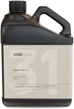 VINEVIDA [128oz] Flannel Fragrance Oil for Candle Making - Made in USA Scents for Soap Making - Natural Candle Fragrance Oil