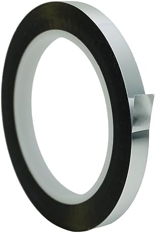 GGR Supplies MMYP-1 Silver Metalized Polyester Film Tape, 1/2 Inch x 72 Yds