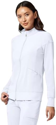 Cherokee iFlex Scrub Jacket for Women 2 Pocket Zip Front