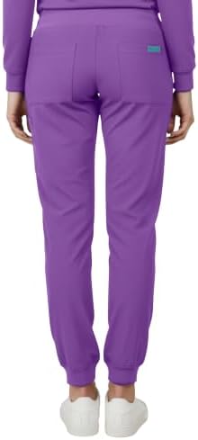 Med Couture Luma Jogger Scrub Pants for Women with Rib Knit Waistband