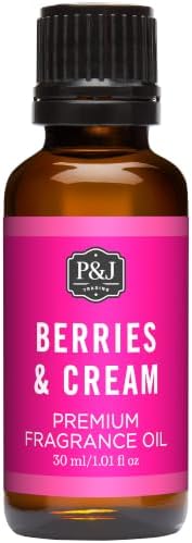 P&J Trading Fragrance Oil | Berries & Cream Oil 30ml - Candle Scents for Candle Making, Freshie Scents, Soap Making Supplies, Diffuser Oil Scents