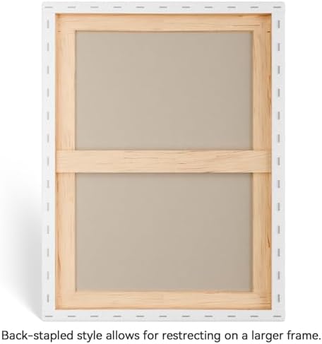 PHOENIX 20x30 Inch 2 Pack Heavy Duty Stretched Canvas - 1 3/4" Thick Large Rectangle Canvas for Painting - Master Series 15 Oz. Gesso Primed Cotton Archival Canvases for Professional Artists