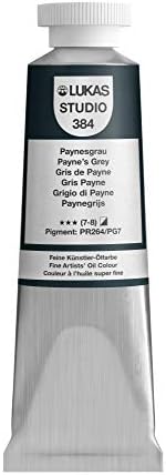 LUKAS Studio Artist Oil Color Paints - High-pigment oil paint made with natural binder for artist, painting, & more! - [Payne's Grey - 37 mL]