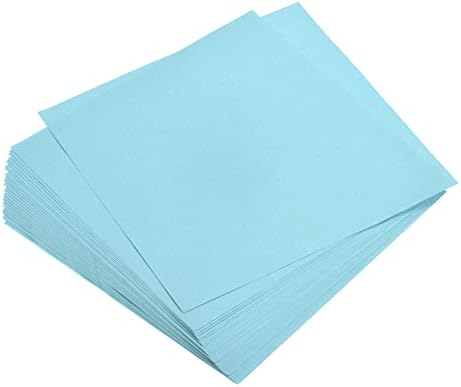 MECCANIXITY 50 Sheets Origami Paper Double Sided Light Blue 6x6 Inch Square Sheet for Art Craft Project, Beginners, Gifts Decor