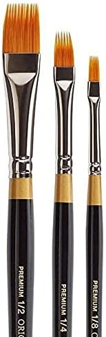 KINGART Original Gold 9120 Series, Golden Taklon Rake/Comb 3 Pc. Set