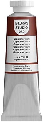 Lukas Studio Artist Oil Color Paints - High-pigment oil paint made with natural binder for artist, painting, & more! - [Caput Mortuum - 37 mL]