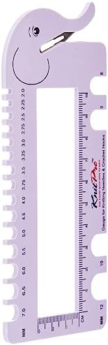 KnitPro Needle & Crochet View Sizer with Yarn Cutter-Lilac, 30 x 35 x 30 cm