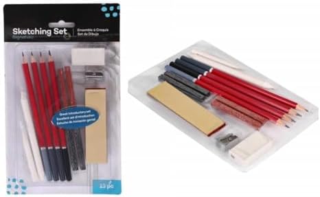 Sketching Pencil Set 13 Pcs Drawing Sketch Tool Professional Art Supply Including Sketch Pencils Blending Tools for Artists