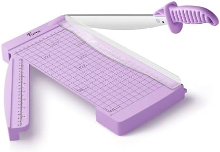 Firbon 12" Guillotine Paper Cutter with Hidden Ruler, Compact Paper Trimmer