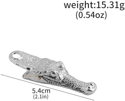 Vintage Crocodile Head Journal Clip - 3.4 Inch Heavy Duty Alligator Metal Book Clip Pin, Solid Decorative Bookmark Paper Organizer Notebook Holder Planner for Home Office Desk