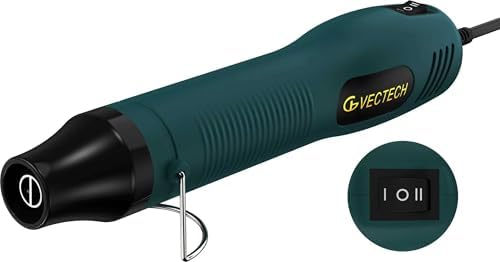 Mini Heat Gun, Dual Temperature Settings 482°F(250℃)&662°F(350℃) | Overload Protection,5.9Ft Long Cable,handheld,small,for craft ,plastic,shrink wrap bottles,resin,embossing