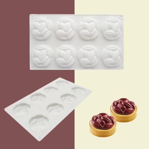 Silicone Mold for Baking Cakes,Soap Molds,Flower Shape Silicone Molds for Homemade French Dessert Mold for Pastry Chocolate,Jelly Chocolate Mold ＆ Ice Cube Tray (G_ Coffee Beans)