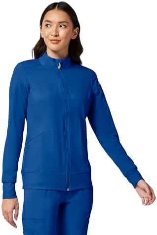 Cherokee iFlex Scrub Jacket for Women 2 Pocket Zip Front