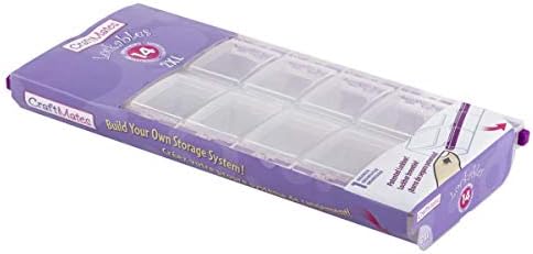 Craft Mates Bead Organizer, 14 Locking Compartments, Plastic Storage (2XL)