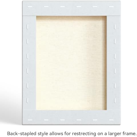 PHOENIX 11x14 Inch 4 Pack Artist Canvas - Stretched Canvases for Painting - 3/4 Inch Profile, 100% Cotton 11 Oz. Gesso Primed White Blank Professional Canvas Oil & Acrylic Paints