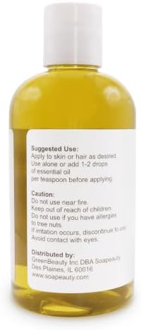 Soapeauty Extra Virgin Olive Oil, 100% Pure Cold Pressed Unrefined Carrier Oil for Skin, Hair, Massage & DIY Soap Making, 8 fl oz