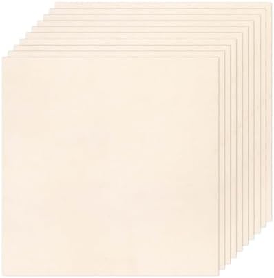 10 PCS Beige Natural Cotton Embroidery Fabric Cloth (11.8 × 11.8 Inch)