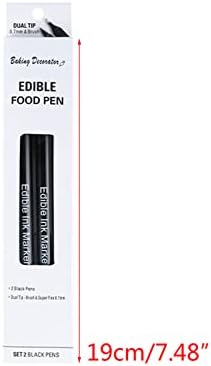1 Set Edible Pigment Pen Food Color Brush, 2 sticks in a box