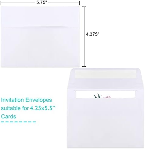 140 Packs Invitation Envelopes, A2 Envelopes White, Postcard Envelopes, Envelopes for 4.5x5.5 Cards, Envelopes for Invitations, Envelopes Self Seal for Photos RSVP, Greeting Cards