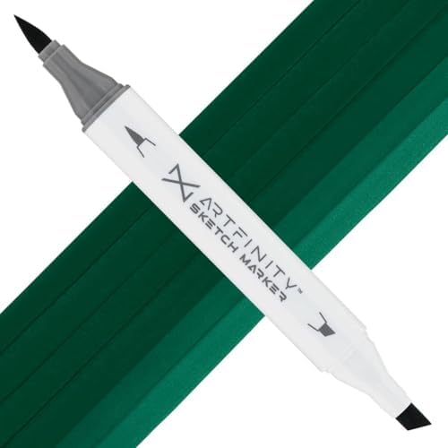 Artfinity Sketch Markers - Spruce Green BG3-8, Vibrant, Professional, Dye-Based Alcohol Markers for Artists, Drawing, Travel, & More