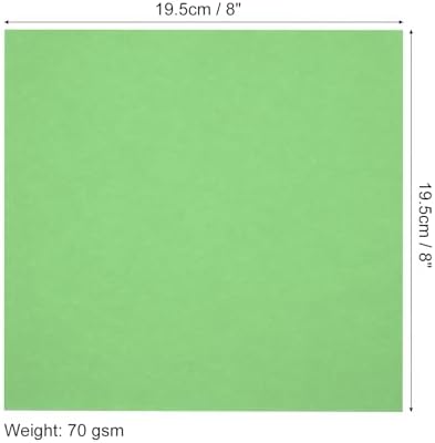 MECCANIXITY 50 Sheets Origami Paper Double Sided 8x8 Inch(20x20cm) Square Sheet for Art Craft Project, Beginners, Gifts Decor, Green