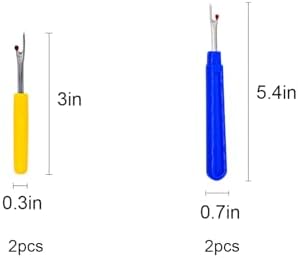 WEAXIO 537pcs Sewing Tools Kit - 4 Seam Rippers, 500 Quilting Pins & 2 Snip Scissors, 10 Tailor Chalks, 1 Soft Ruler, 20 Sewing Clips, Professional Thread Remover Tools for Sewing Quilting Supplies