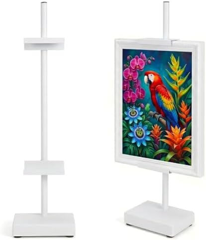Adjustable Tabletop Easel Stand, White 17" H Easels for Display