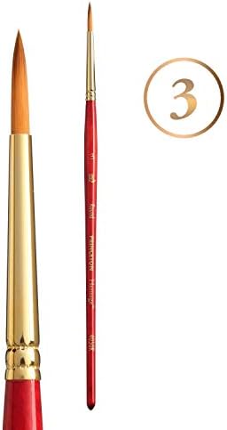 Princeton Heritage, Series 4050, Synthetic Sable Paint Brush for Watercolor, Round, 3