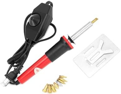 QWORK Creative Woodburning Tool with Variable Temperature Control, 9 Points Included, Comfort Grip, Stand, Professional Woodburning Kit for Crafts and Art Projects
