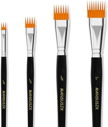 Comb Artist Brush Set, Professional Flat Comb Brushes for Unique Texture Painting Perfect for Acrylic, Oil, Greeting Cards & DIY Crafts