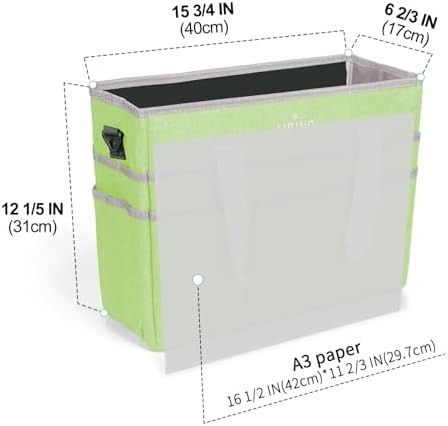 JJRING Craft Organizer Tote Bag Large Art Storage Caddy Cyan | With Multiple Pockets For Sewing, Scrapbooking, School, Medical, And Office Supplies