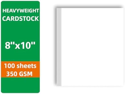 100 Sheets White Card stock Thick Paper 130lb/ 350gsm
