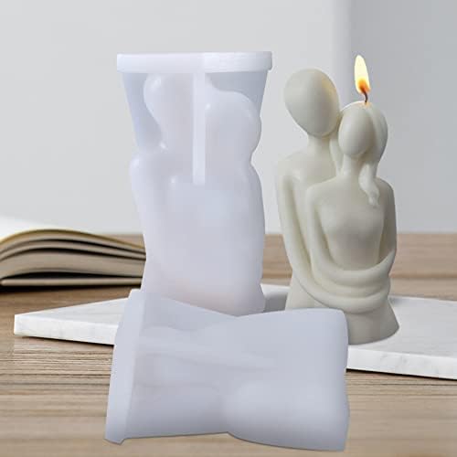 Silicone Human Body Mold, Resin Candles Molds, Homemade 3D Mould for Making DIY Soap,Candle, Chocolate, Plaster, Art Craf (Couple)