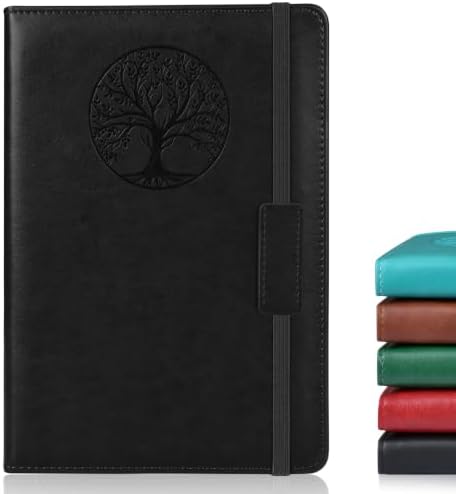 Biuwory Leather Journal Notebook,256 Thick Lined Pages,Hardcover 5.7"×8.3" | Vintage Journal for Women Men,Work,School,Business,Travel Diary,Note taking,College Ruled Writing,Daily Journaling Notebook