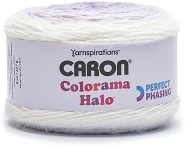 Caron Colorama Halo Cake Ombre Yarn for Crocheting, Lavender Frost, 2-Pack